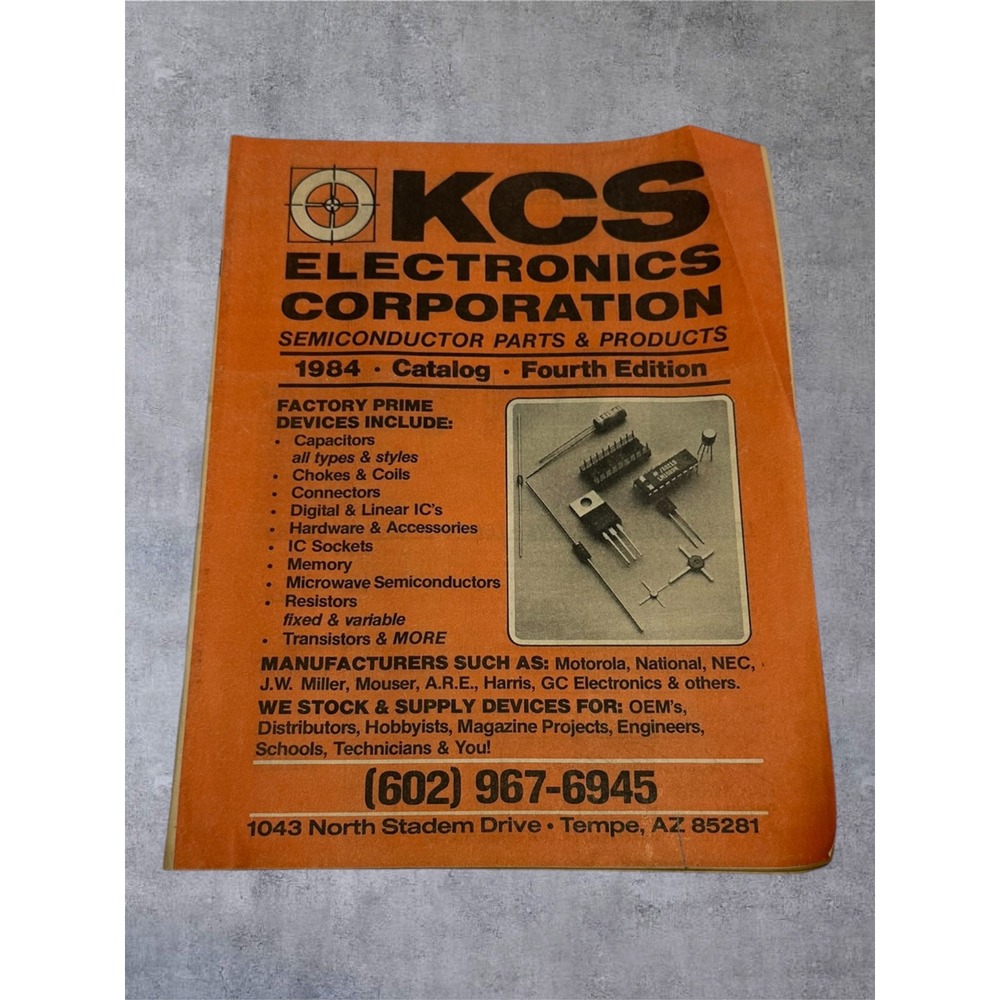 KCS Electronics Corp 1984 Catalog Fourth Edition Orange Semiconductor Parts